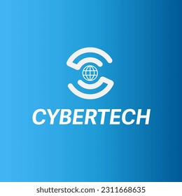 Cyber business logo concept vector design