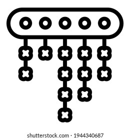 Cyber cipher icon. Outline cyber cipher vector icon for web design isolated on white background