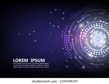 cyber circle technology abstract background