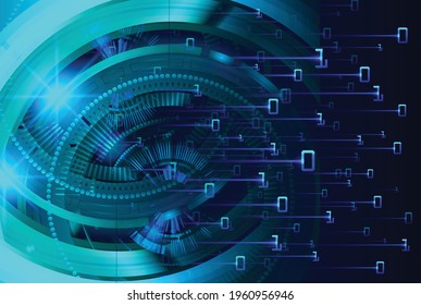 cyber circuit future technology concept background