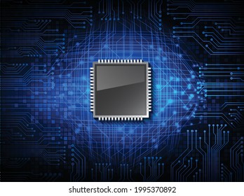 cyber circuit future technology concept background