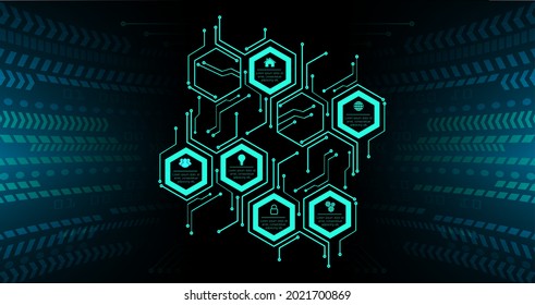 cyber circuit future technology concept background