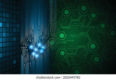 fondo de concepto de tecnología futura de circuito cibernético, texto