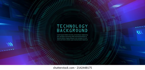 cyber circuit future technology concept background. text