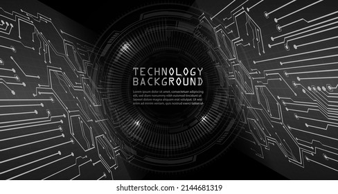Cyber-Circle Future Technology Concept Hintergrund. Text