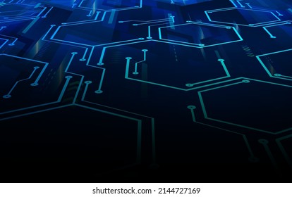 fondo de concepto de tecnología futura de circuito cibernético