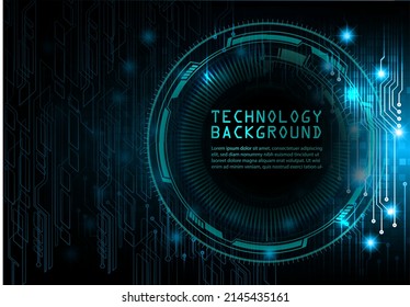 cyber circuit future technology concept background. text