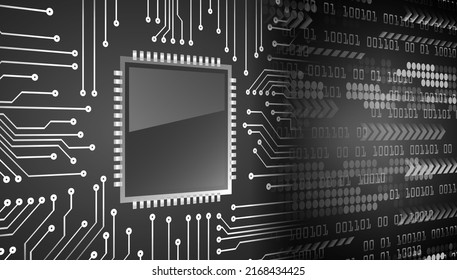 telón de fondo del concepto de tecnología futura del circuito cibernético. CPU