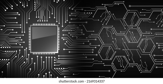 cyber circuit future technology concept background. CPU