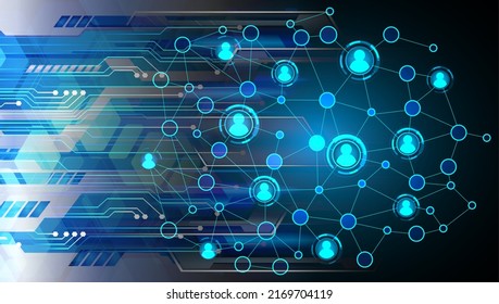 cyber circuit future technology concept background