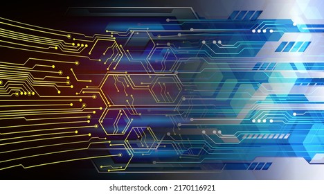 fondo de concepto de tecnología futura de circuito cibernético