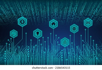 fondo de concepto de tecnología futura de circuito cibernético