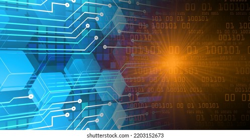 cyber circuit future technology concept background