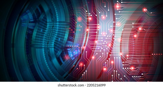 cyber circuit future technology concept background