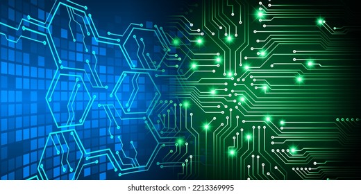 cyber circuit future technology concept background