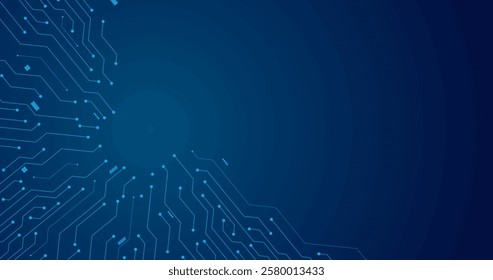 cyber circuit network path lines background abstract banner modern template