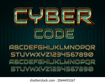 cyber code hacker screen text effect