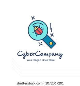 Cyber company search logo with white background and typography