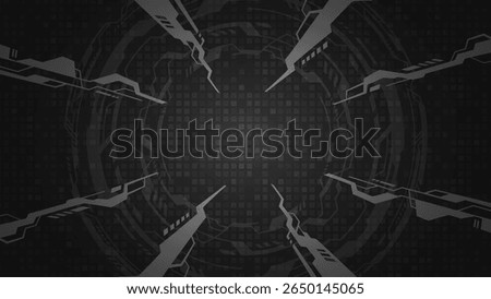 Cyber ​​image with concentrated lines on a black background illustration_16:9