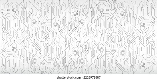 Cyber connection on the white background. Hi-tech communication design. Electronic vector illustration. Abstract modern digital science technology futuristic circuit board.