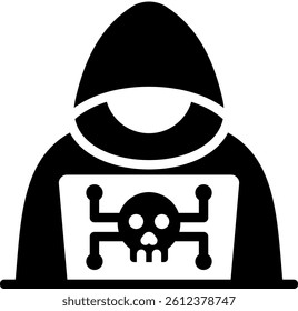 Cyber Crime Icon Glyph Vector Illustration