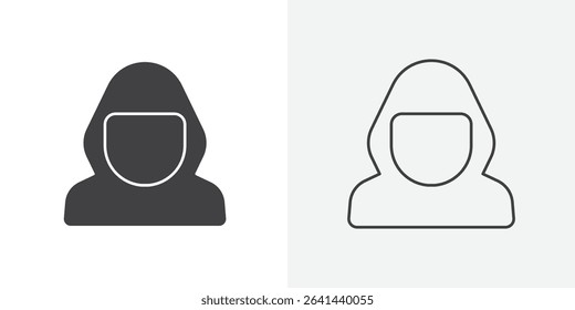 Cyber crime icon Line graphics illustration