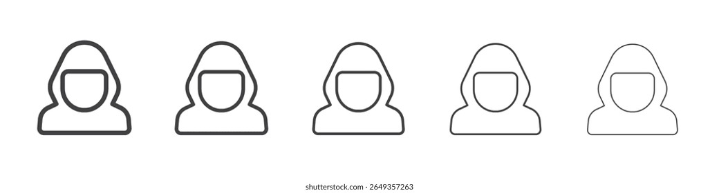 Cibercrime ícone Linha gráfico símbolo de ilustração