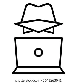 Cyber crime icon simple flat icon vector symbol