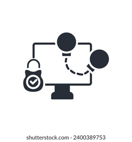 cyber crime icon. vector.Editable stroke.linear style sign for use web design,logo.Symbol illustration.