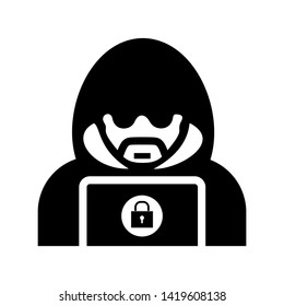 cyber crime icons, Hacker icons with bug virus crack worm spam isolated vector illustration - vector
