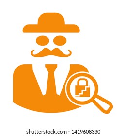 cyber crime icons, Hacker icons with bug virus crack worm spam isolated vector illustration - vector

