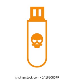 cyber crime icons, Hacker icons with bug virus crack worm spam isolated vector illustration - vector
