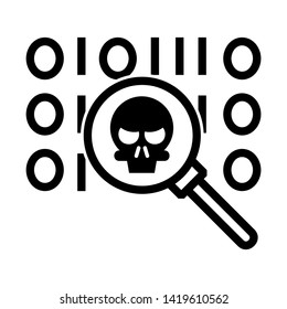 cyber crime icons, Hacker icons with bug virus crack worm spam isolated vector illustration - vector

