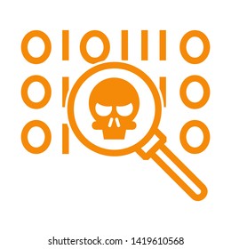 cyber crime icons, Hacker icons with bug virus crack worm spam isolated vector illustration - vector
