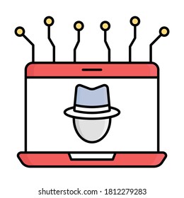 
Relleno de ciberdelitos dentro de un icono vector que puede fácilmente modificar o editar
