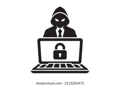 Cyber Criminal Icon Vektorgrafik und Illustration