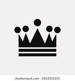 Icono de la corona cibernética - Ilustración vectorial simple