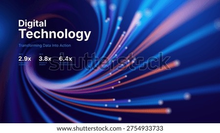 Cyber Data Highway Featuring Fiber Optic Cables and AI-Driven Particle Networks. Fast Internet and Cloud Computing Technology for Business Applications.