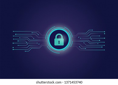 Cyber ​​Security Data Protection with keys in the middle