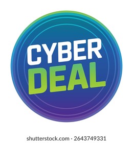 Cyber deal badge online shopping promotion