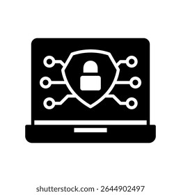 Cyber Defense glyph, mini illustration icon. use for modern concept, print, UI, UX kit, web and app development. Vector related to risk management, business, finance.

