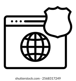 Cyber Defense Icon Element For Design