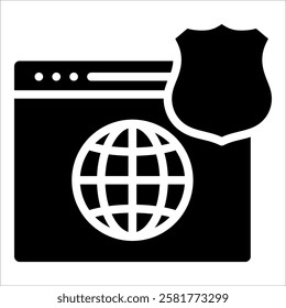 Cyber Defense Icon Element For Design