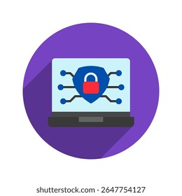 Cyber Defense rounded color, mini illustration icon. use for modern concept, print, UI, UX kit, web and app development. Vector related to risk management, business, finance.
