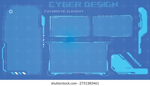Diseño cibernético Diseño de panel HUD para pantallas de interfaz de usuario futuristas