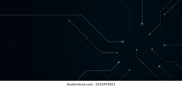 Der digitale Cyber-Hintergrund und die futuristische Technologie, der technologische Hintergrund, das Technologie-Innovations-Event-Poster