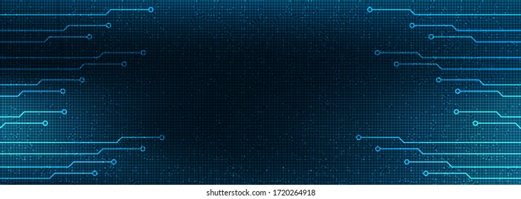 Cyber Digital Microchip on Technology Background,Hi-tech Digital and security Concept design,Free Space For text in put,Vector illustration.