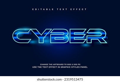 Cyber editable text effect template