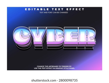 Cyber Editable Text Effect with Vibrant Glow and Night Sign Style