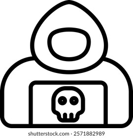 Cyber Espionage Icon Outline Vector Illustration